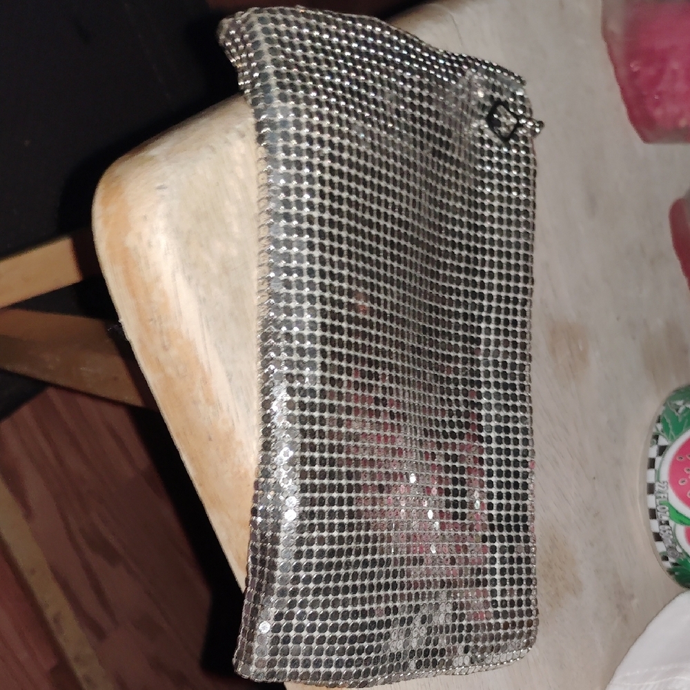 Silver Mesh Clutch